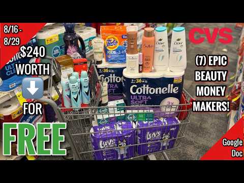 CVS Free & Cheap Coupon Deals & Haul | 8/16 – 8/29| EPIC BEAUTY MONEY MAKERS!🔥| Learn CVS Couponing