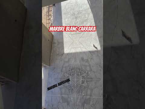 تركيب قطع كبيرة من الرخام الإيطالي أبيض كرارة  رخام 