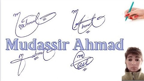 Mudassir Ahmad signature style#name signature style with arooj