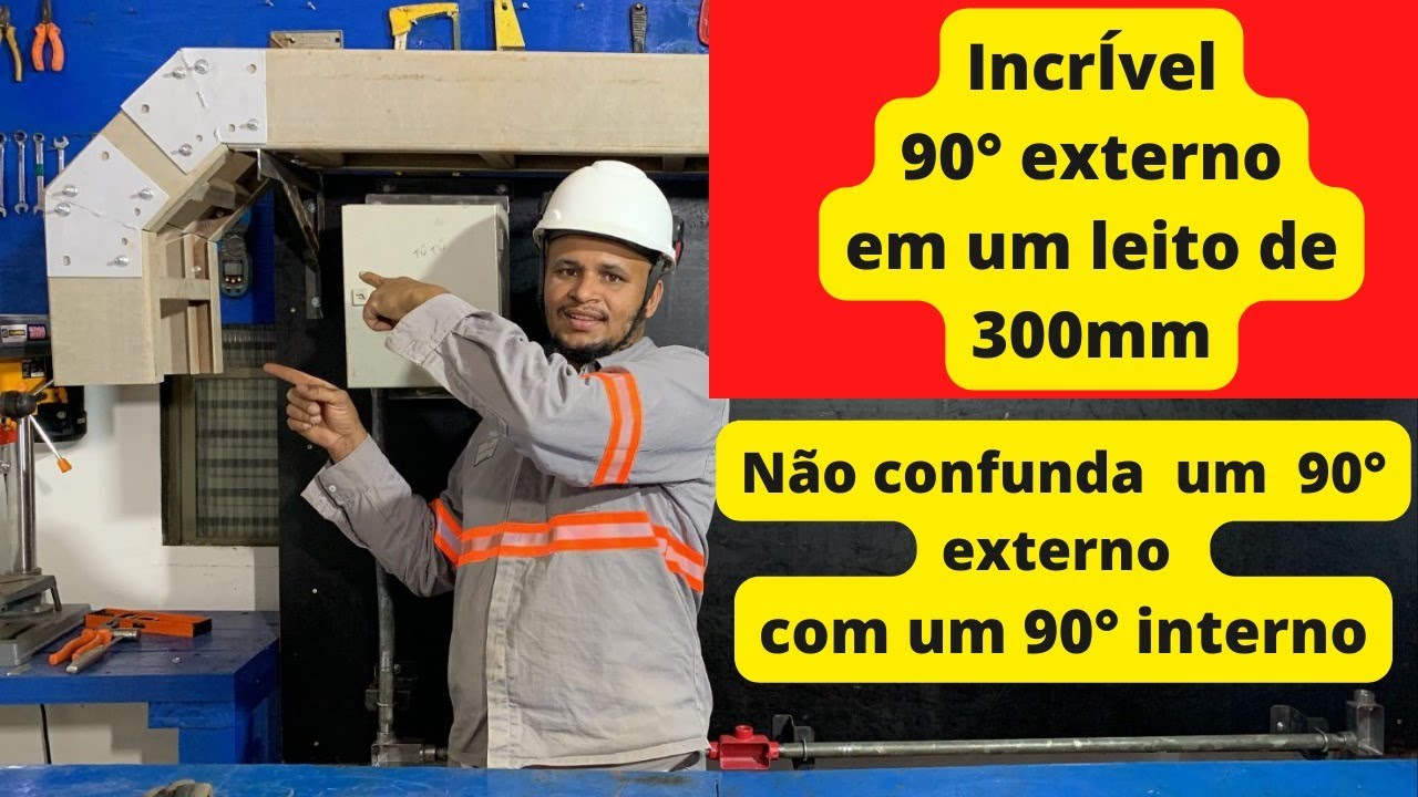 SAIBA COMO EFETUAR UM ÂNGULO DE 90º EXTERNO EM UM LEITO DE 300MM