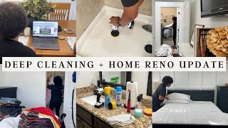 SATISFYING DEEP CLEAN AND ORGANIZE WITH ME | NEW HOME RENOVATION UPDATE  & LAUNDRY #cleaning