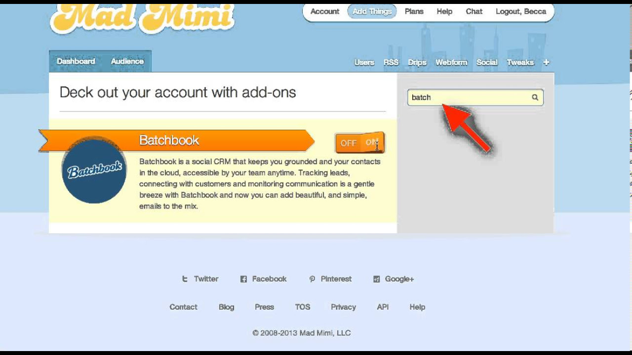 New Update How to Integrate Batchbook and Mad Mimi