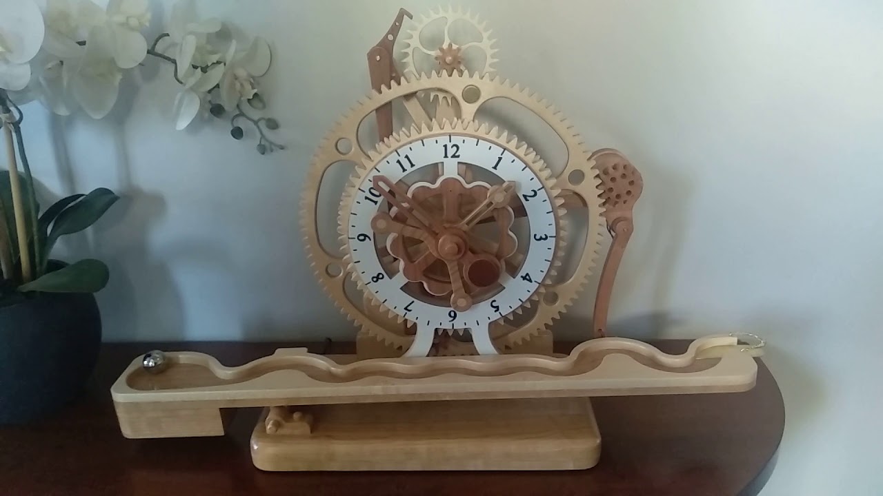 Journey wood gear clock YouTube