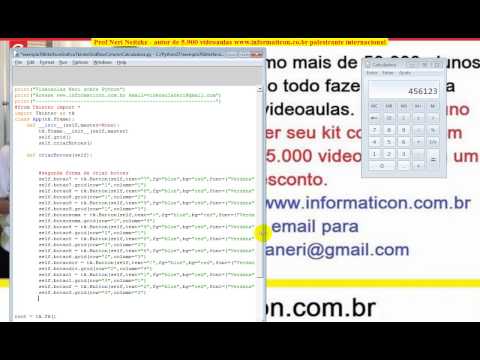 aula 5925 python   Tkinter posicionar numeros calculadora grid row column