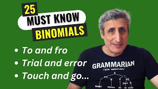 25 Must-Know English Expressions: Binomials
Get my book:
Middlechester Chronicles and the Story of Idioms: A witty and satirical look at 347 English idioms and their origins told through stories
To read the first chapter free and purchase the book go to www.aunty.co.uk
- Get 135 binomial pairs on a PDF + 12 pictures and a 33 minute audio file recorded by Gideon here
https://payhip.com/b/mdCvt
Sign up for the LetThemTalkTV newsletter here, its free!
http://eepurl.com/izRKww
This is our second video about binomial pairs check out the first one here:
https://youtu.be/j_mMowcN0Fs
00:00 Binomial pairs 1-3
00:48 All the rules and binomials 4-7
01:27 Binomial pairs and trinomials and trinomial 7
01:47 Binomials and phrasal verbs and binomial 8
02:44 Get 135 binomial pairs pdf and audio file
03:38 Types of binomials more rules and binomials 9-12
04:39 Binomials - a museum of the English language and binomials 13 -17
07:11 Some more super useful binomials 18-25
..If you are a grammar lover you might be interested in our new range of grammarian merchandise exclusive to LetThemTalkTV
https://teespring.com/stores/my-store-10219664
Subscribe here
http://www.youtube.com/user/letthemtalkparis?sub_confirmation=1 25 Must-Know English Expressions: Binomials