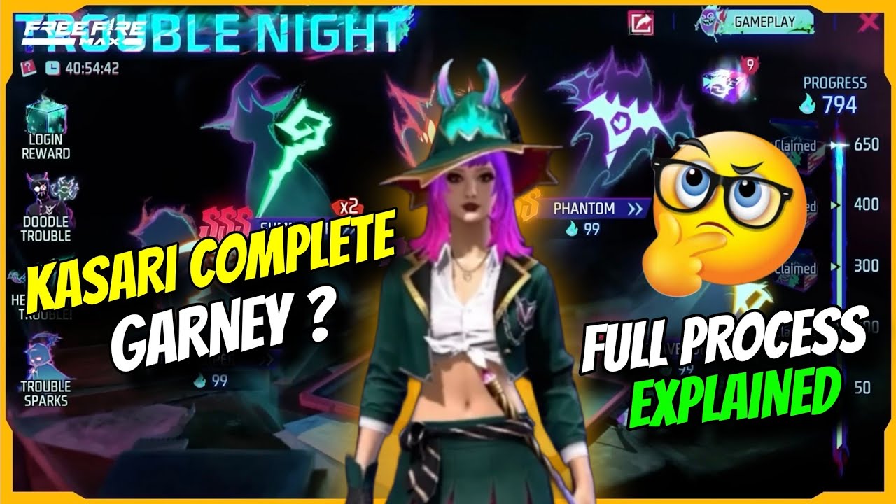 TROUBLE NIGHT EVENT KASARI COMPLETE GARNE|HOW TO COMPLETE TROUBLE NIGHT EVENT|TROUBLE NIGHT EVENT