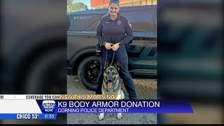 Corning Police gets donation of body armor for K9 Ghost