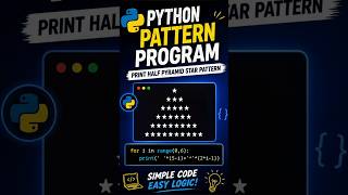 Triangle pattern in python in just 2 lines python simple code program patterns