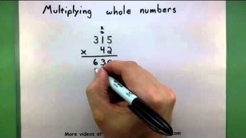 Basic Math - Multiplying whole numbers