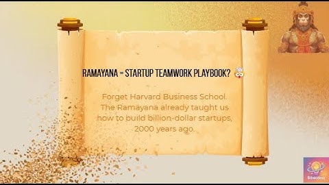 Forget MBA! Ramayana = Startup Playbook 🤯 | Teamwork Secrets for Founders #startup#ramayan
