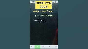 CBSE 2026 Differentiation PYQ 2025 Maths  Class 12 Maths #cbse2026 #maths #cbseboard #cbseclass12