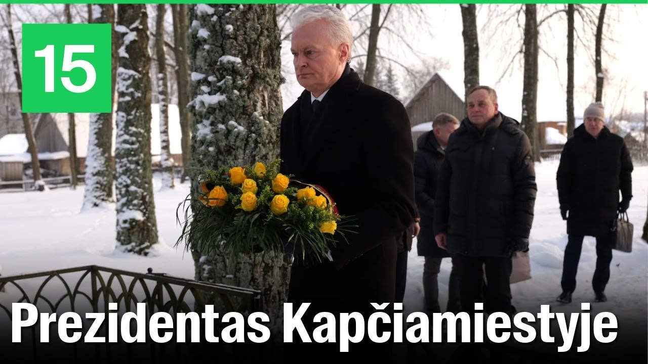 Gitanas Nausėda atvyko į Kapčiamiestį: padėjo gėlių ant Emilijos Pliaterytės kapo