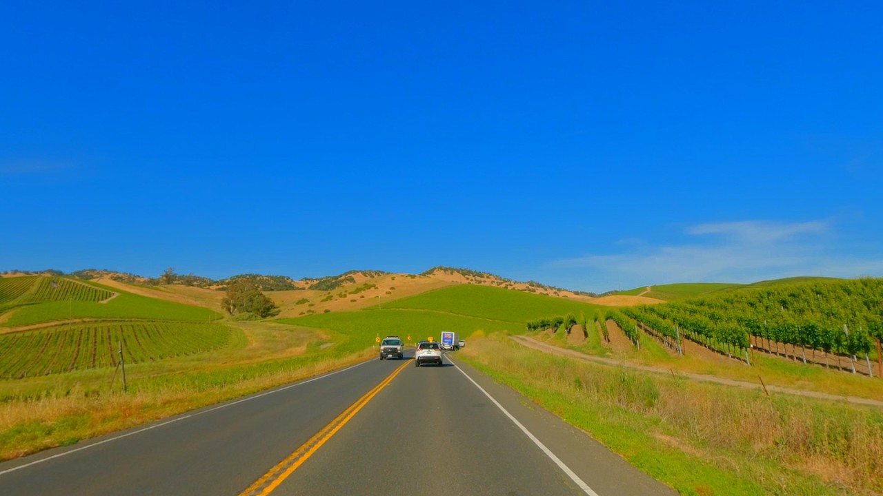 San Francisco to Napa Valley | 2.5 Hour Drive In Afternoon Traffic | Ambient Sound, No Music | 4K