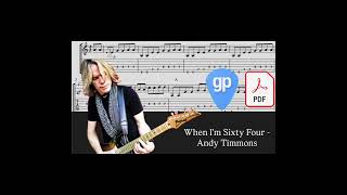 When I'm Sixty Four - Andy Timmons PDF AND Guitar PRO Tabs [TABS] screenshot 2