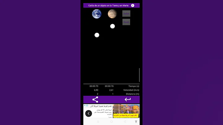 gravity earth Vs gravity mars