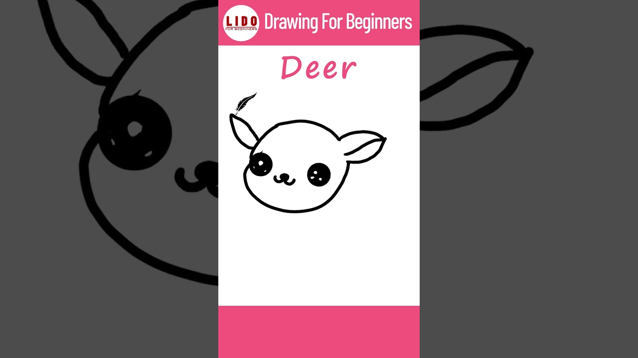 🦌 Draw a Cute Deer in Under 1 Minute | Easy Step-by-Step Tutorial for Kids & Beginners 