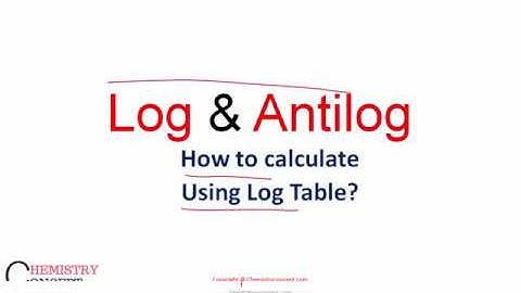How to find Log and Antilog using Log Table ?