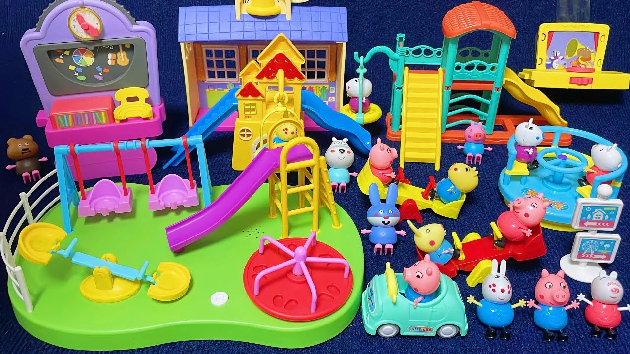 10 Minutes Satisfying with Unboxing Peppa Pig Playground Toys Set Review | ASMR 