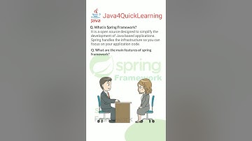 What is Spring Framework #java #spring #springboot #framework #java4quicklearning