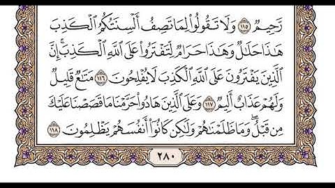 الجزء الرابع عشر الربع الثامن سورة النحل من الآية 111 إلى الآية 128