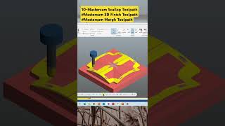 10-Mastercam Scallop Toolpath#Mastercam 3D Finish Toolpath#Mastercam Morph Toolpath#viralvideo#short