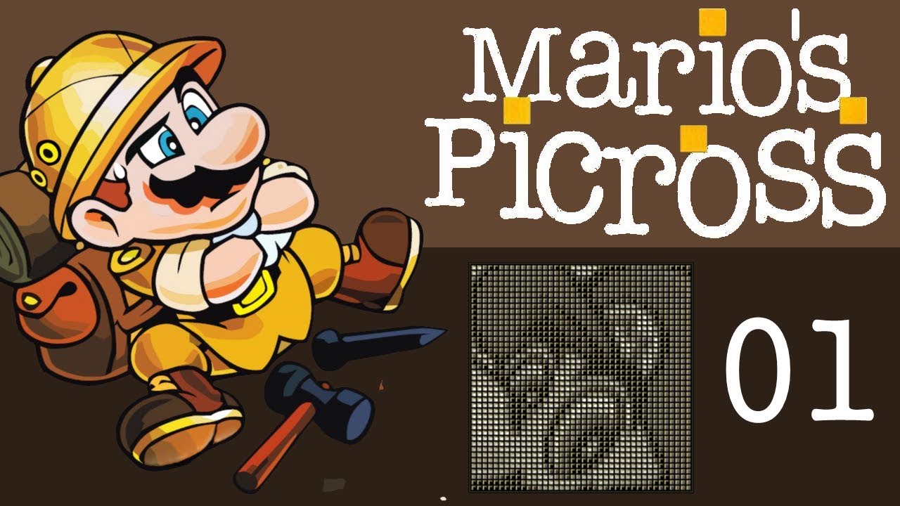 Let's Play - Mario's Picross 01 (How To Play, Easy 1A - 2D)
