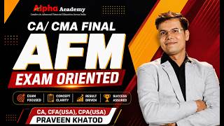 AFM Exam Oriented | AFM EO Batch CA Final Lecture 3 | Mergers Acquisitions & Restructuring