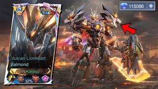 BALMOND NEW TITAN VULCAN LIONHEART COLLECTOR SKIN IS FINALLY HERE!! 🔥 (Best Titan Skin Ever?) - MLBB