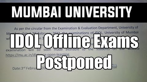All IDOL Exams Postponed | Staff Went of Strike | Mumbai University IDOL | Ashish Sir