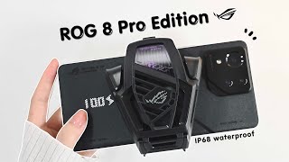 🍬The Best Gaming Phone 🎮 ROG 8 Pro Edition 🌌 24GB Ram💫1TB |  aesthetic unboxing📦Genshin | Games