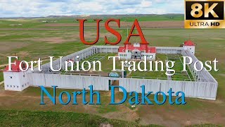 Fort Union Trading Post, ND, #USA, #spring  #2024, #Landscape #8K #Drone #cinematography #AI