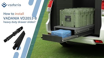 VADANIA VD2053-B Black color heavy duty drawer runners with lock