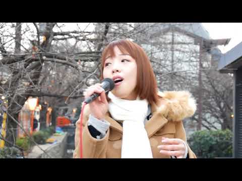 菜々「メリクリ」(BoA)クリスマスなんでクリスマス・ソング歌いましたVer 2017/12/23 京都 四条河原町 四条小橋 阪急河原町駅木屋町南出入口1B前