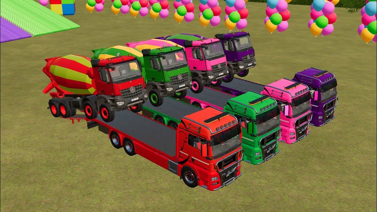 Transporting With Color | ALL CONCRETE MIXER TRUCKS | FARMING SIMULATOR 22