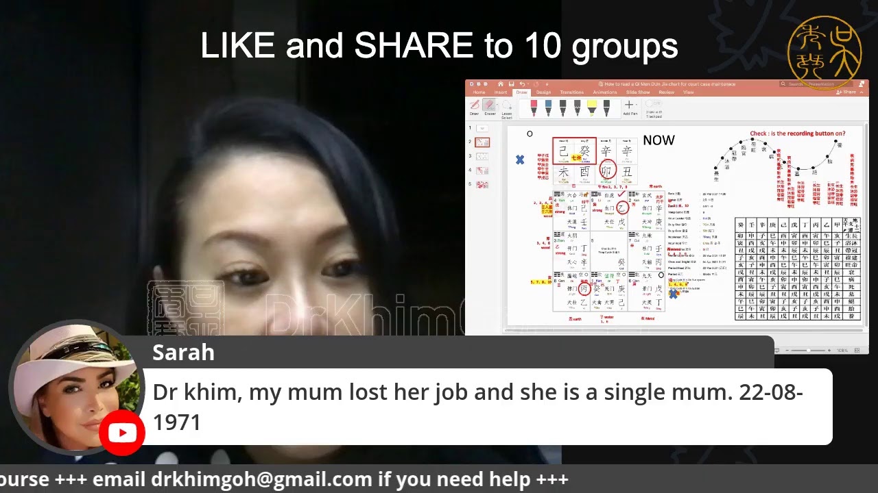 Plot a Qi Men Dun Jia Chart for a court case tomorrow with DR KHIM