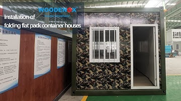 Installation of folding flat pack container houses