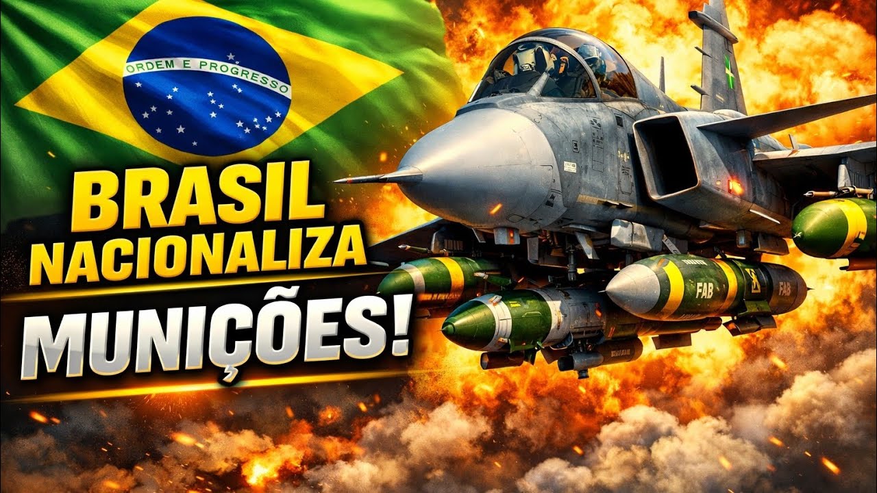 🇧🇷 BRASIL DÁ PASSO HISTÓRICO: MUNIÇÕES DE CAÇAS AGORA SÃO NACIONAIS!