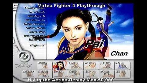 Virtua Fighter 4 Pai Playthrough using the Ps2 Action Replay Max 50k :D #Playstation #Sony #Ps2 #Sub
