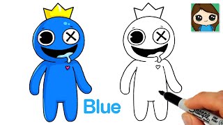 How to Draw Blue Easy 🌈 Roblox Rainbow Friends Resimi