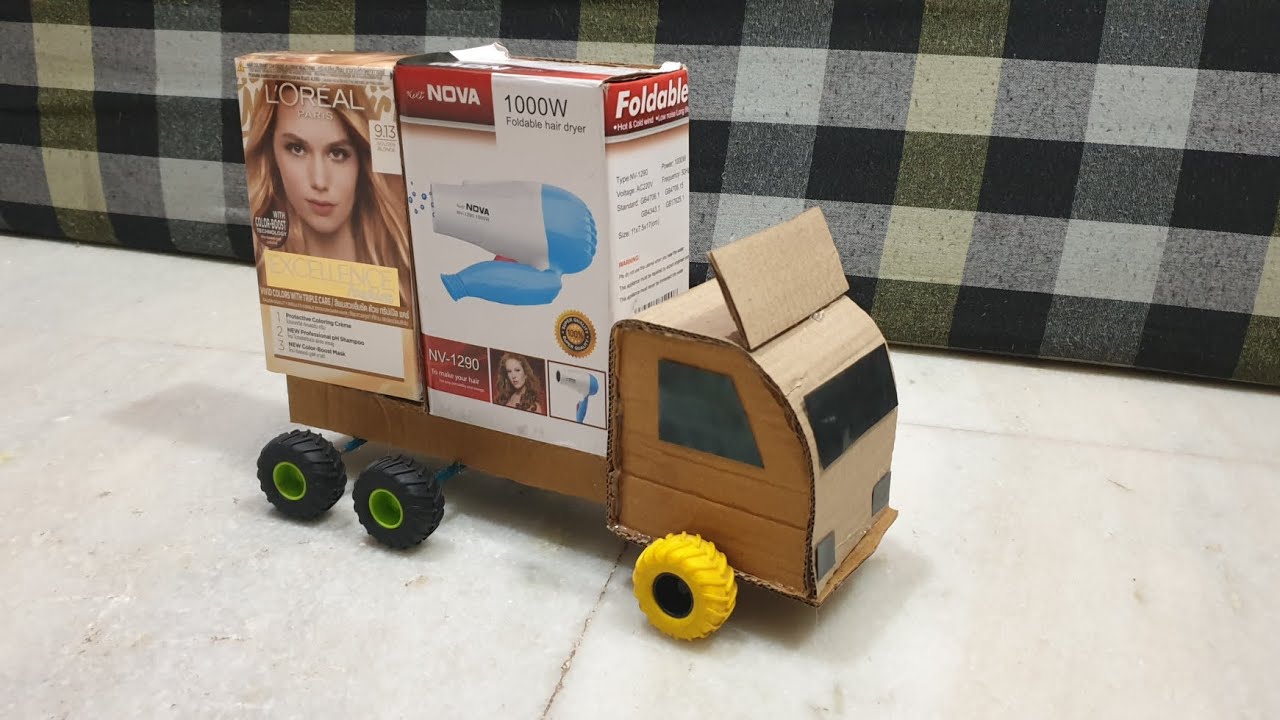 DIY Delight: Creating a Cardboard Truck at Home! - YouTube