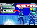 WE FOUND *AI BOT* ON OUR TEAM IN RANDOM SQUADS Ai Bot Joins Our Team Random Fills Fortnite Chapter 2