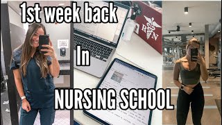 1st Week Back in Nursing School VLOG | Accelerated BSN program | class schedule and clinical update