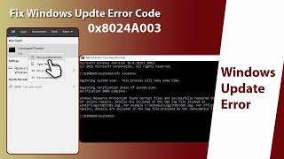 How to Fix Windows Update Error Code 0x8024A003 | Windows 11/10 Update Error | Error 0x8024A003