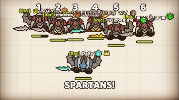 6 SPARTANS WITH 6 SPEARS In Sploop.io | 100 Subscribers Special! si soy yo
