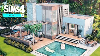 The Sims 4 MODERN BEACH HOUSE  NO CC + ✨ The Sims 4 FOR RENT