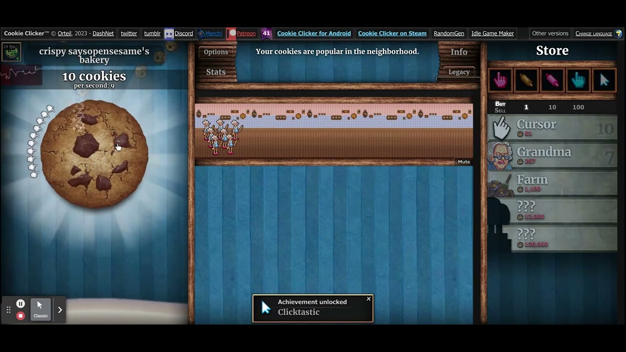 Cookie Clicker Playthrough! 