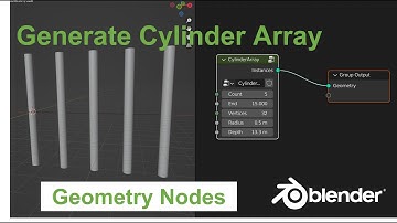 Geometry Nodes - Make A Cylinder Array (Blender 3.1.2)