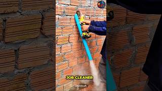 Smart Wall Cutting Hack to Keep Dust Off Your Face 🔥✅#usashorts #usa