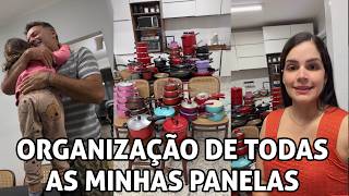 TIREI TODAS AS MINHAS PANELAS DO ARMÁRIO!! ESTAMOS DECIDINDO COMO VAMOS USAR!!!