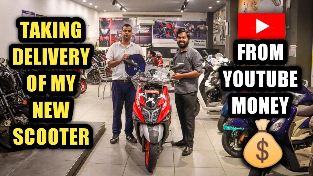 Taking Delivery of My New Scooter from YouTube Money 💰🤑 | TVS Ntorq 125 Race XP 2022 🔥